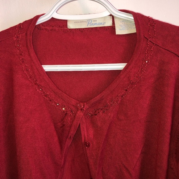Vintage Penman’s size large sweater with sequins adorning it, buttons down front - Picture 5 of 11